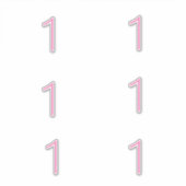 1e Verjaardag Eerste Roze Nummer Een Aangepaste Le Sticker (Voorkant)