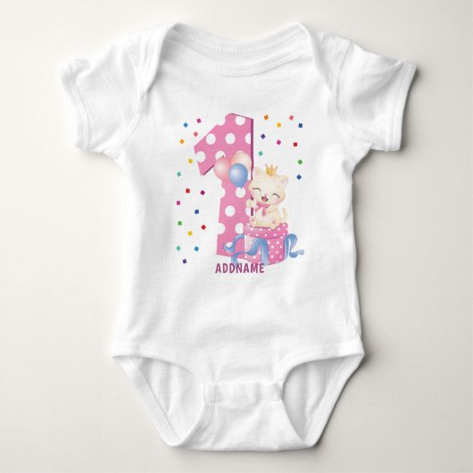 1e verjaardag  | Eerste verjaardag van de baby Romper (Voorkant)