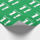 1e verjaardag Eigen naam KELLY GREEN Unisex Cadeaupapier (Hoek)