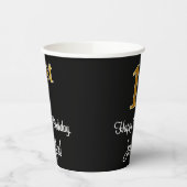 1e verjaardag - Elegante luxe Faux Gold look # Papieren Bekers (Links)
