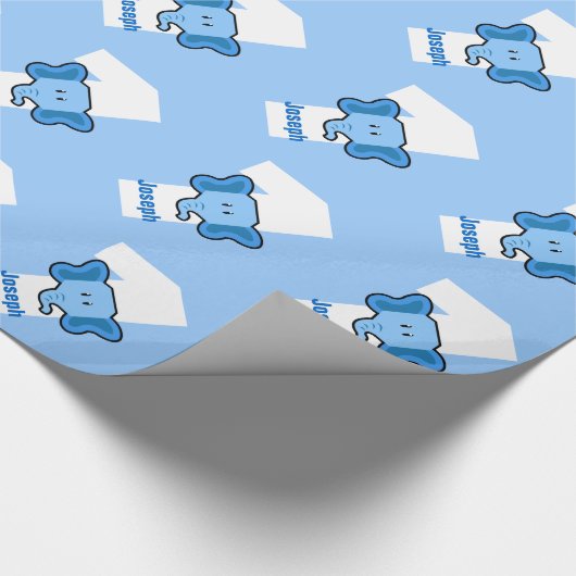 1e verjaardag ELEPHANT Jaar Oude Naam van de Douan Cadeaupapier (Hoek)