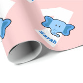 1e verjaardag ELEPHANT Jaar Oude Naam van het Doua Cadeaupapier (Rol Hoek)