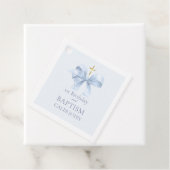 1e Verjaardag en Doopsel Cadeau Label- Blue Bow Bedankjes Labels (In situ)