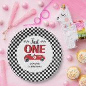 1e verjaardag Fast One Racing Car Party Papieren Bordje (Feest)