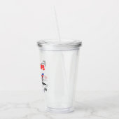 1e verjaardag Fast One Red Blue Race Car Acryl Drinkbeker (Links)