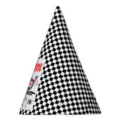 1e verjaardag Fast One Red Blue Race Car Feesthoedjes (Rechts)