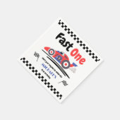 1e verjaardag Fast One Red Blue Race Car Servet (Hoek)