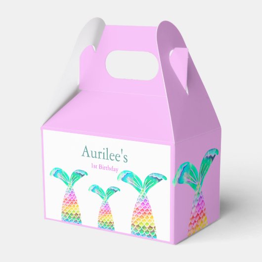 1e verjaardag Favor Box Bedankdoosjes (Achterkant)