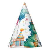 1e Verjaardag Feest Dinosaurus Boy Kinder Feesthoedjes (Voorkant)