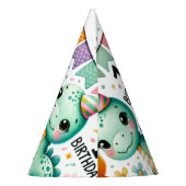 1e Verjaardag Feest Dinosaurus Boy Kinder Feesthoedjes (Achterkant)
