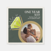 1e verjaardag feest peridot ring foto groen servet (Voorkant)