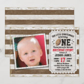 1e verjaardag Football van de Sport Rustic Brown F Kaart (Voorkant / Achterkant)