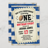 1e verjaardag Football van de Sport Ticket Rustisc Kaart (Voorkant / Achterkant)