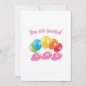 1e verjaardag foto collage nummer 1 Meisje Kaart (Achterkant)