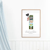 1e verjaardag foto-collage poster herinnering