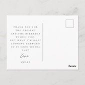 1e verjaardag foto dank je wel kaart (Achterkant)