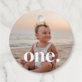 1e verjaardag foto - een bedankjes labels (Voorkant)