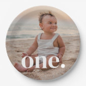1e verjaardag foto - een papieren bordje (Voorkant)