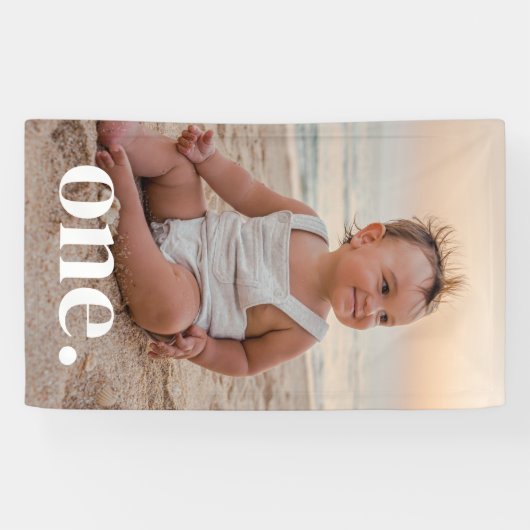 1e verjaardag foto - een spandoek (Horizontaal)