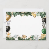 1e verjaardag Foto Oerwoud Safari Wild One Kaart (Achterkant)