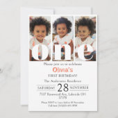 1e Verjaardag Fotocollage Geslacht Neutraal Kaart (Voorkant)