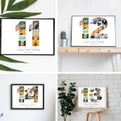 1e verjaardag fotocollage poster herinnering