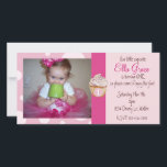 1e verjaardag Fotokaart uitnodigen<br><div class="desc">fotokaartuitnodiging voor de eerste verjaardag van je cakje</div>