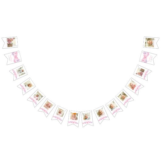 1e verjaardag Fotovlinder 12 maanden Vlaggetjes (Alle)