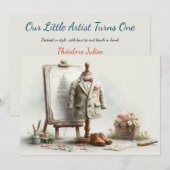 1e verjaardag Franse kunstenaar Baby Suit Paint St Kaart (Voorkant / Achterkant)