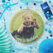 1e verjaardag gepersonaliseerd papieren bordje (Feest)