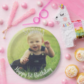 1e verjaardag gepersonaliseerd papieren bordje (Feest)