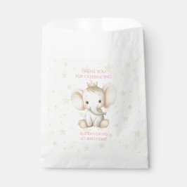 1e verjaardag gepersonaliseerde prinses olifant bedankzakje