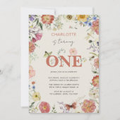 1e verjaardag geperste bloemen wordt één kaart (Voorkant)