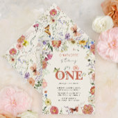 1e verjaardag geperste bloemen wordt één kaart