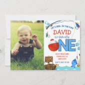 1e verjaardag Gevist thema O-Fish-Ally ONE Kaart (Voorkant)