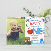 1e verjaardag Gevist thema O-Fish-Ally ONE Kaart (Staand voorkant)