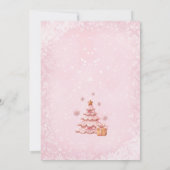 1e verjaardag Gingerbread Man Meisje Roze Kerstmis Kaart (Achterkant)