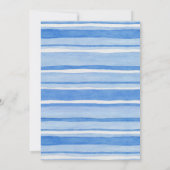 1e Verjaardag Giraffe & Bird Striped Party Kaart (Achterkant)