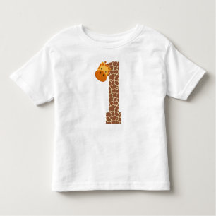 1e Verjaardag Giraffe Dier 1 Jaar Oud Peuter Kinder Shirts