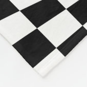 1e verjaardag glimlach gezicht retro zwart wit gro fleece deken (Hoek)