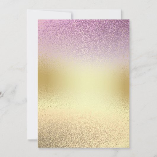 1e Verjaardag Glitter Roze Goud Onze Kleine Pompoe Kaart (Achterkant)