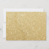 1e verjaardag Gold Glitter en blauwe foto Kaart (Achterkant)