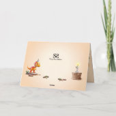 1e verjaardag groot aantal foto | Dino Little Drag Kaart (Achterkant)