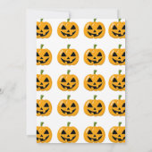 1e verjaardag Halloween Little Pumpkin uitnodiging (Achterkant)