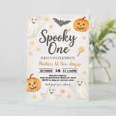 1e verjaardag Halloween uitnodiging (Staand voorkant)