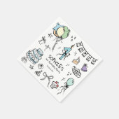 1e verjaardag hand getekend servet (Hoek)