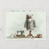 1e verjaardag Haute Couture Baby Boy & Atelier Kaart (Voorkant / Achterkant)