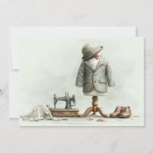 1e verjaardag Haute Couture Baby Boy & Atelier Kaart