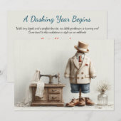 1e verjaardag Haute Couture Baby Boy & Atelier Kaart (Voorkant / Achterkant)