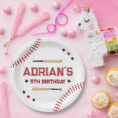 1e verjaardag honkbal papieren bordje (Feest)